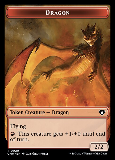 Soldier // Dragon (0020) Double-Sided Token [Commander Masters Tokens] | Empire Gaming NC