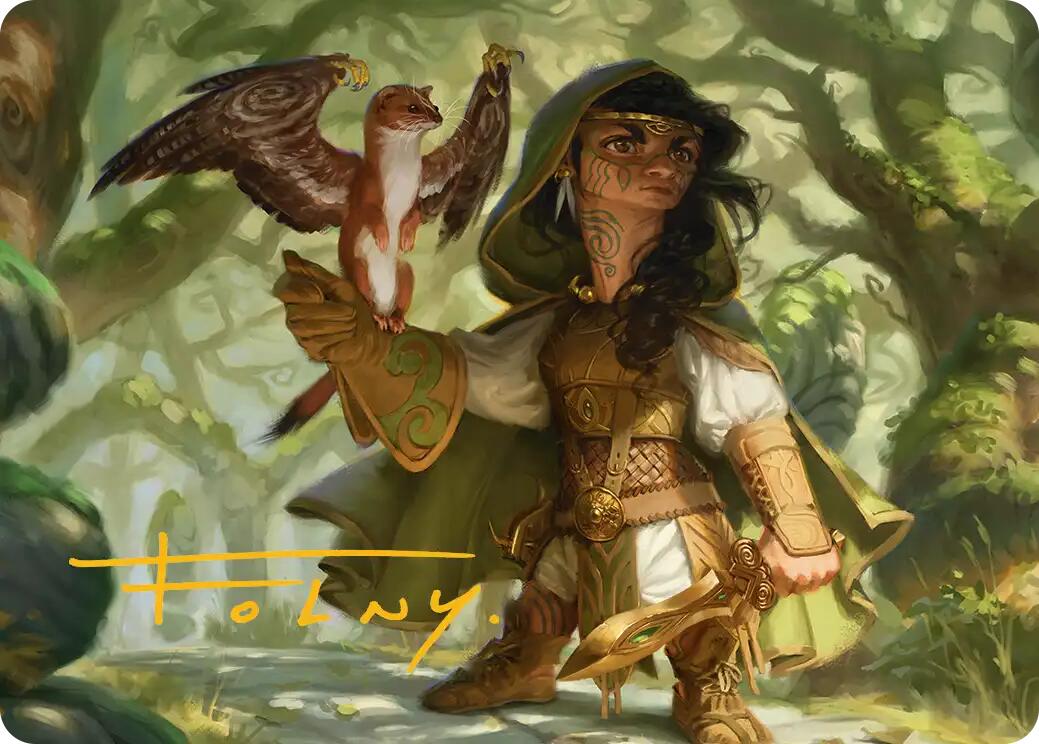 Crossroads Watcher Art Card (Gold-Stamped Signature) [Lorwyn Eclipsed Art Series] | Empire Gaming NC