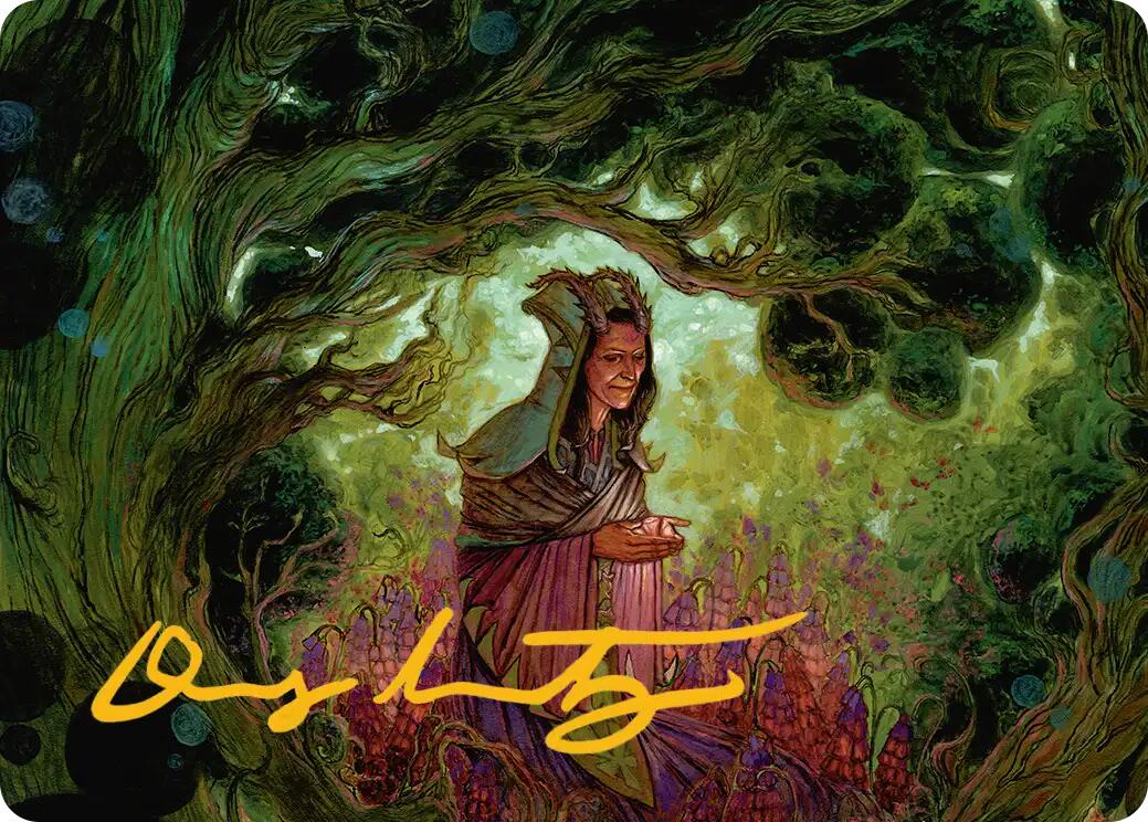 Bloom Tender Art Card (Gold-Stamped Signature) [Lorwyn Eclipsed Art Series] | Empire Gaming NC