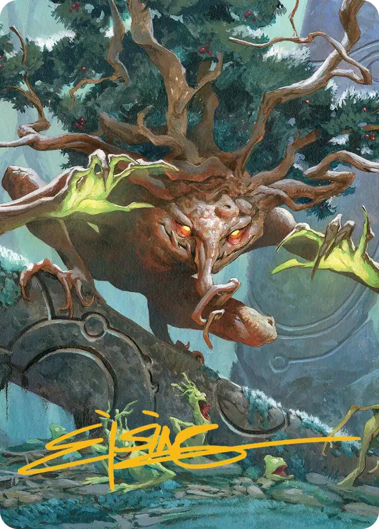 Ferrafor, Young Yew Art Card (Gold-Stamped Signature) [Lorwyn Eclipsed Art Series] | Empire Gaming NC