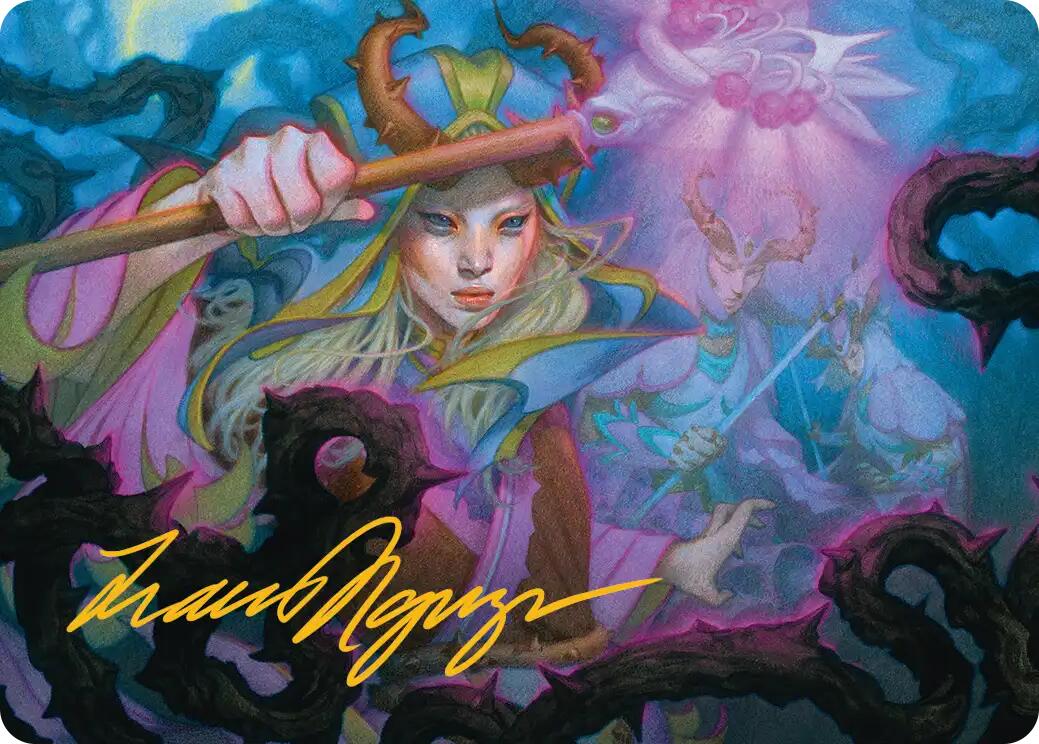 Stoic Grove-Guide Art Card (Gold-Stamped Signature) [Lorwyn Eclipsed Art Series] | Empire Gaming NC
