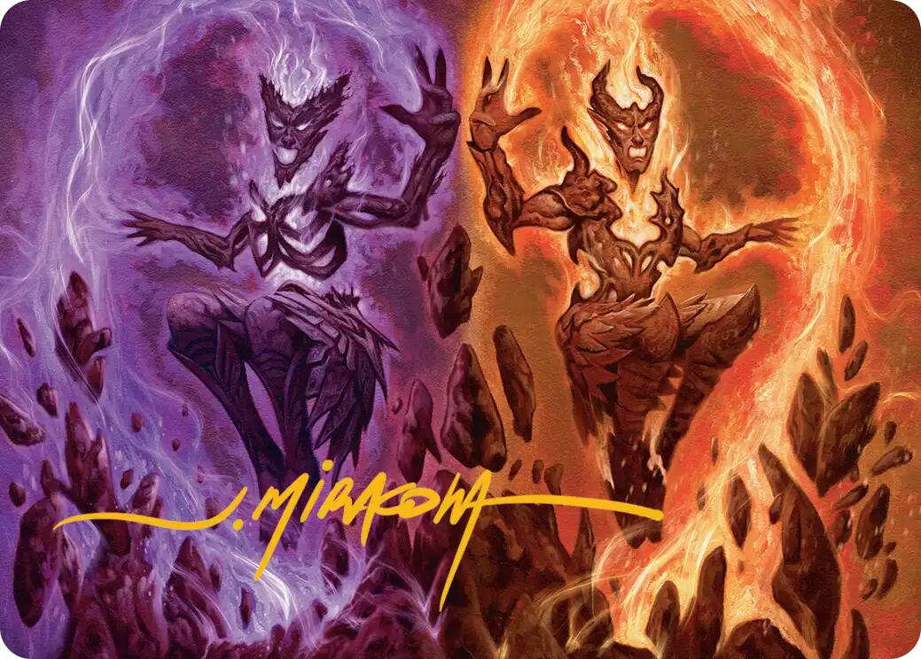 Fire Covenant Art Card (Gold-Stamped Signature) [Lorwyn Eclipsed Art Series] | Empire Gaming NC