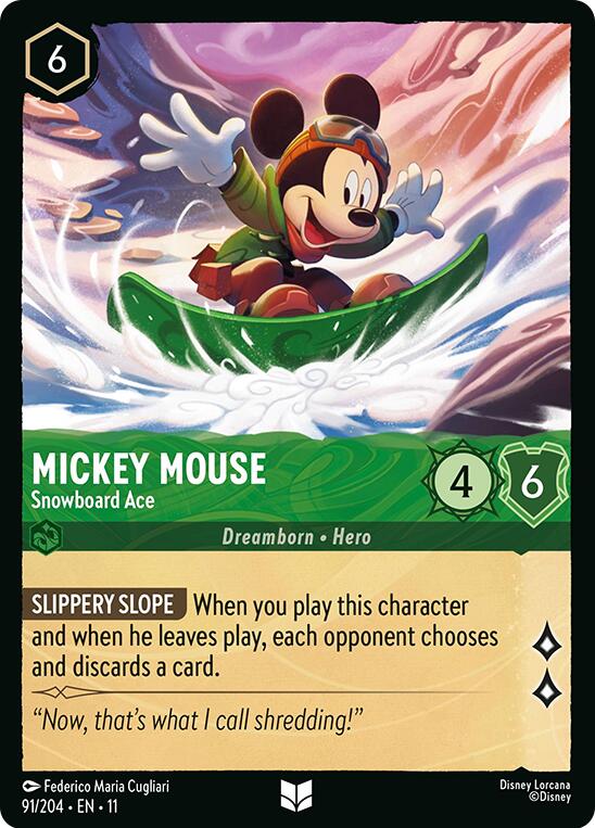 Mickey Mouse - Snowboard Ace (91/204) [Winterspell] | Empire Gaming NC