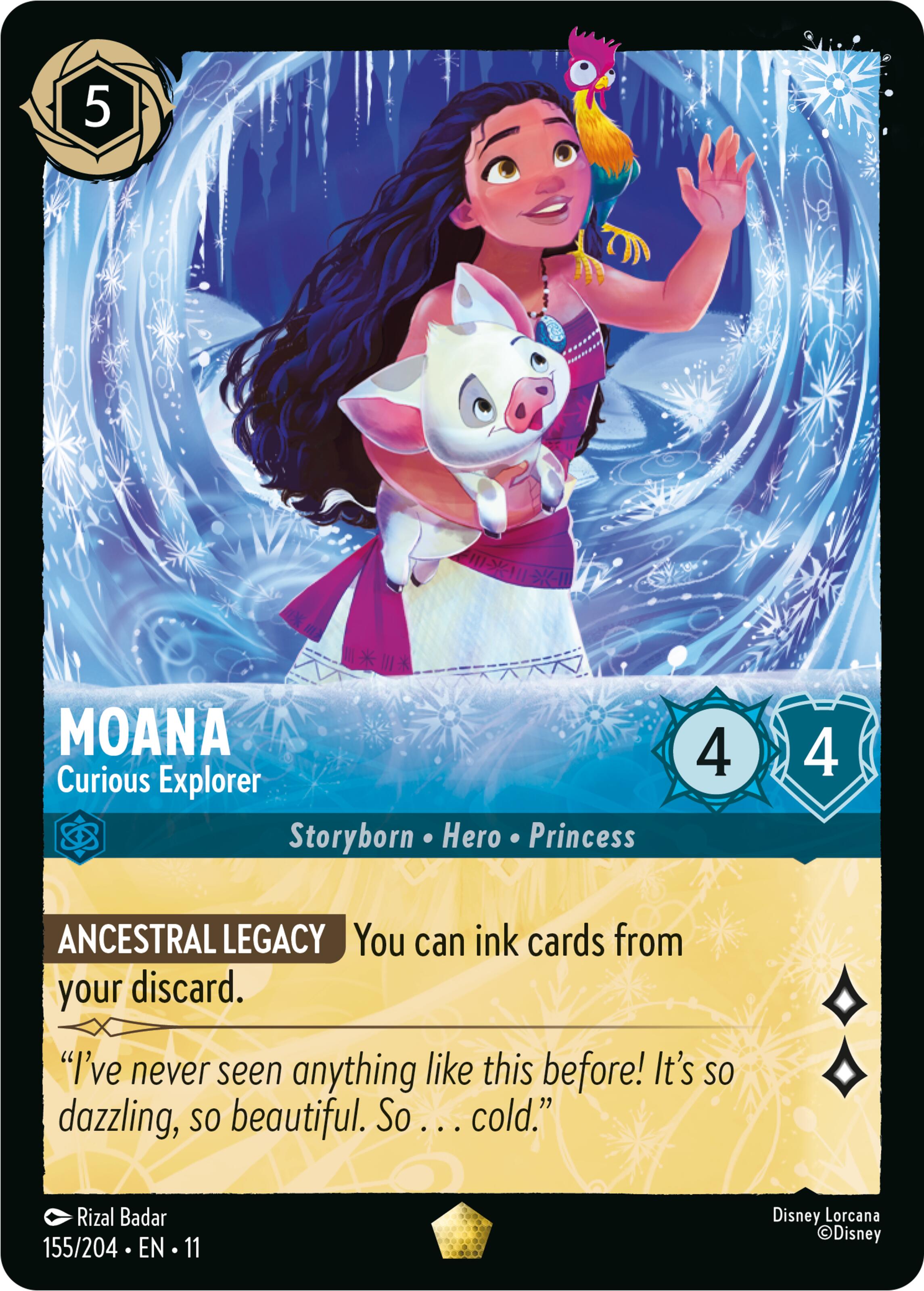 Moana - Curious Explorer (155/204) [Winterspell] | Empire Gaming NC