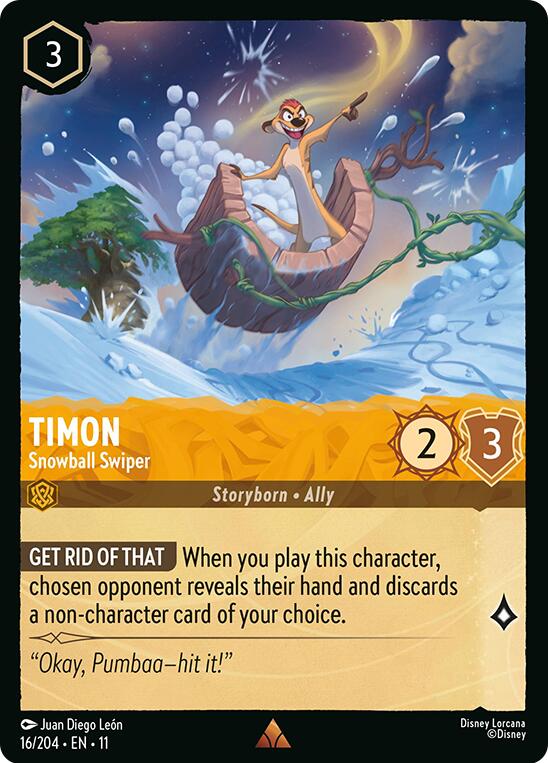 Timon - Snowball Swiper (16/204) [Winterspell] | Empire Gaming NC