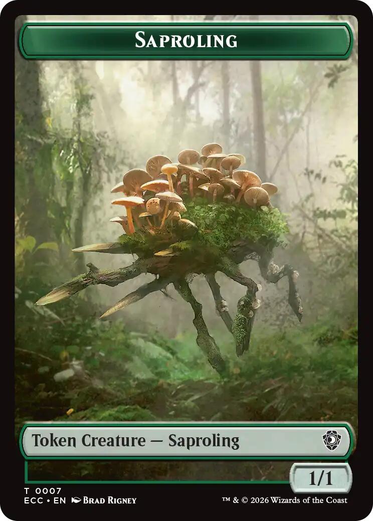 Saproling // Poison Counter Double-Sided Token [Lorwyn Eclipsed Tokens] | Empire Gaming NC