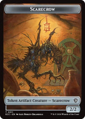 Scarecrow // Treasure Double-Sided Token [Lorwyn Eclipsed Tokens] | Empire Gaming NC