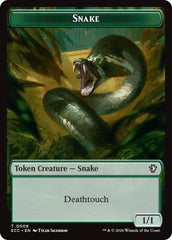 Snake // Scarecrow Double-Sided Token [Lorwyn Eclipsed Tokens] | Empire Gaming NC