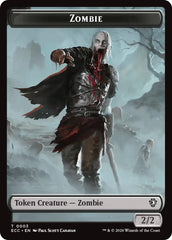 Zombie // Elf Warrior Double-Sided Token [Lorwyn Eclipsed Tokens] | Empire Gaming NC