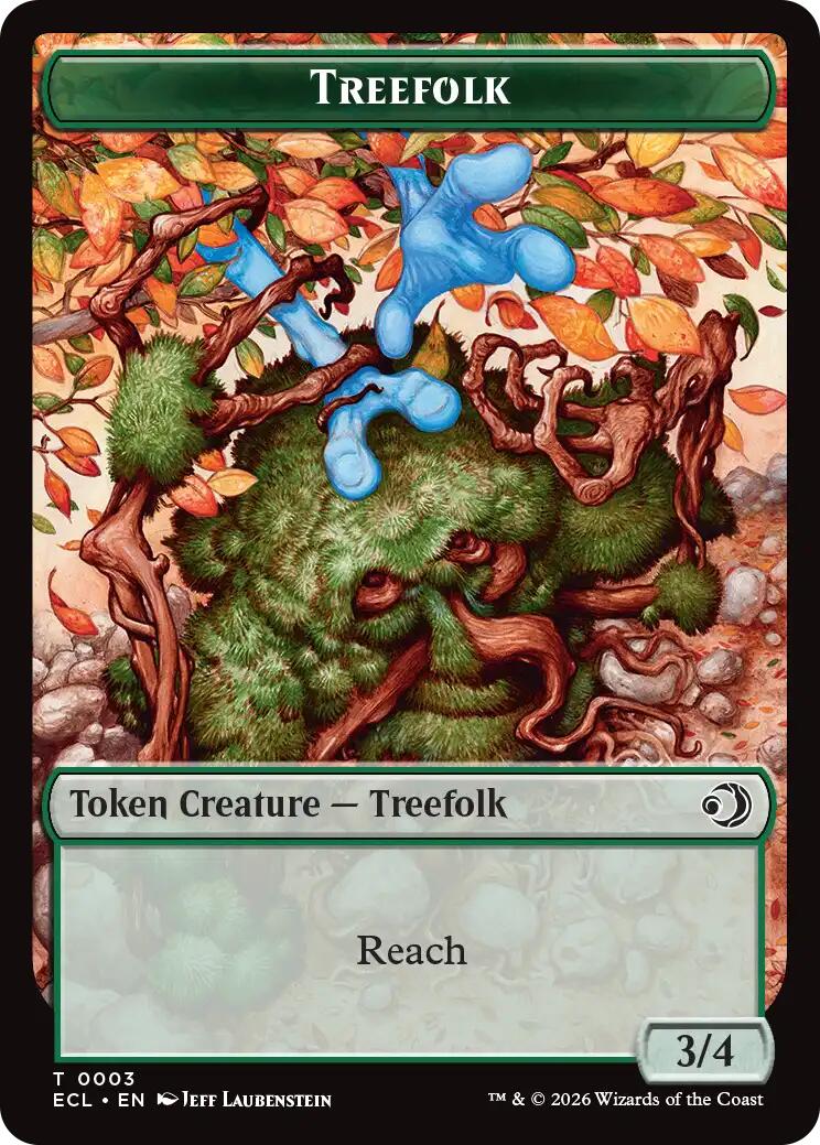 Treefolk // Goblin Double-Sided Token [Lorwyn Eclipsed Tokens] | Empire Gaming NC