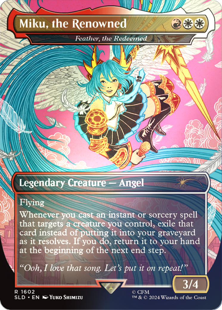 Miku, the Renowned - Feather, the Redeemed (Rainbow Foil) [Secret Lair Drop Series] | Empire Gaming NC