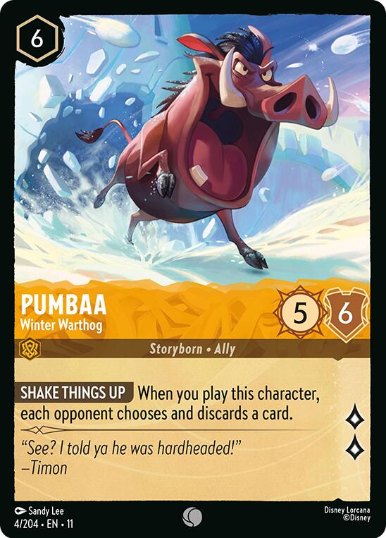 Pumbaa - Winter Warthog (4/204) [Winterspell] | Empire Gaming NC