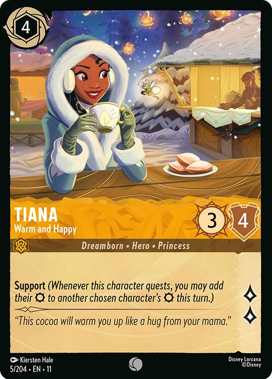 Tiana - Warm and Happy (5/204) [Winterspell] | Empire Gaming NC