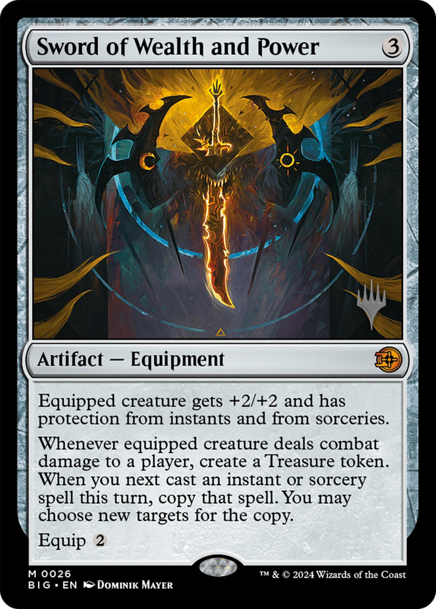 Sword of Wealth and Power [Lorwyn Eclipsed Promos] | Empire Gaming NC