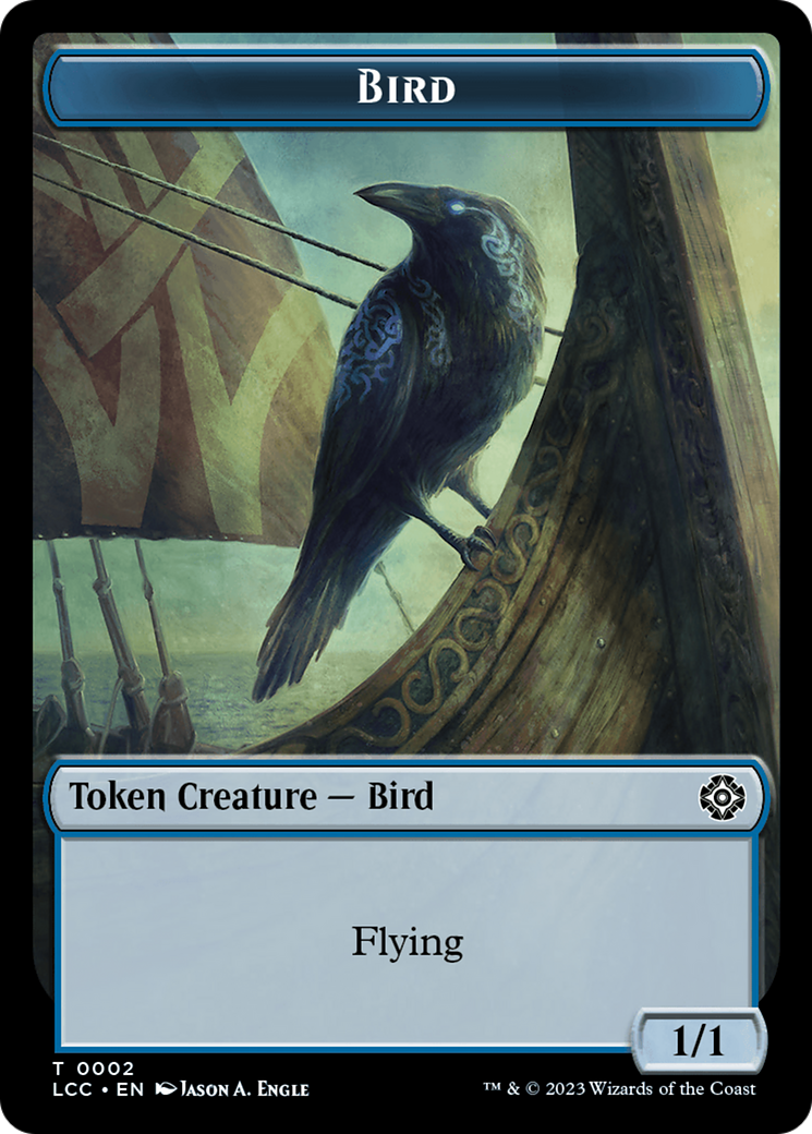 Bird // Merfolk (0003) Double-Sided Token [The Lost Caverns of Ixalan Commander Tokens] | Empire Gaming NC