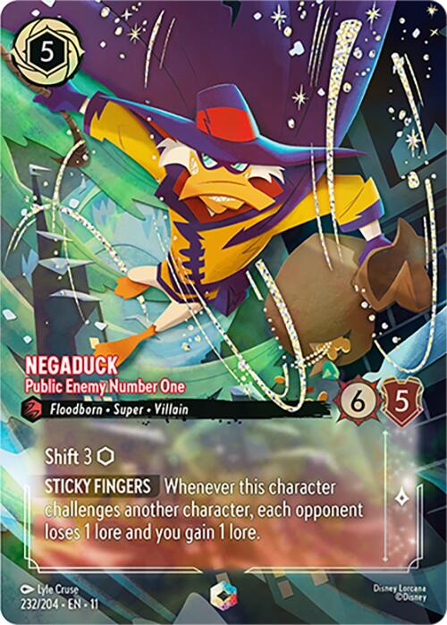 Negaduck - Public Enemy Number One (Enchanted) (232/204) [Winterspell] | Empire Gaming NC