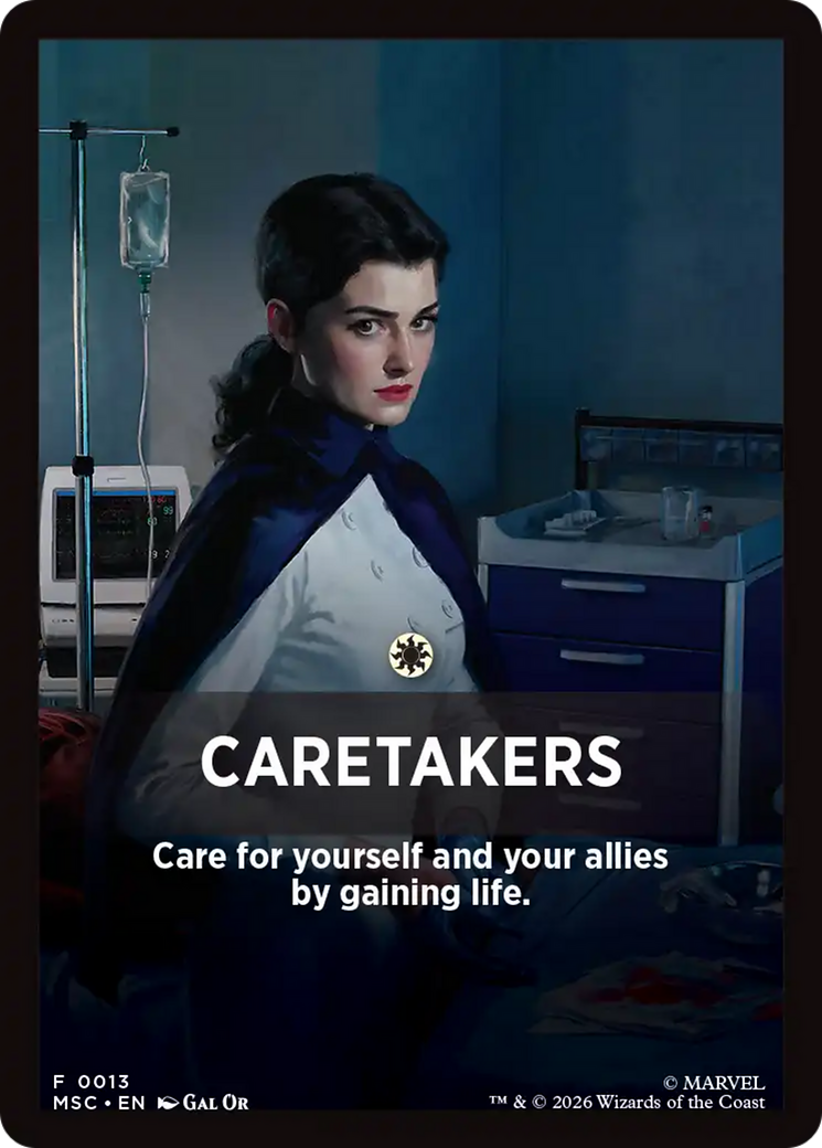 Caretakers Theme Card [Marvel Super Heroes Commander] | Empire Gaming NC