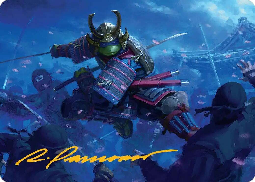 Leonardo, Sewer Samurai Art Card (1/54) (Gold-Stamped Signature) [Teenage Mutant Ninja Turtles Art Series] | Empire Gaming NC