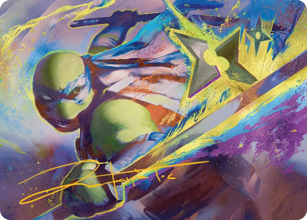 Leonardo's Technique Art Card (Gold-Stamped Signature) [Teenage Mutant Ninja Turtles Art Series] | Empire Gaming NC