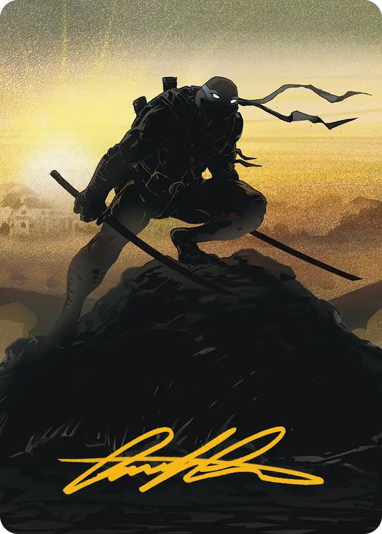 Leonardo, Sewer Samurai Art Card (20/54) (Gold-Stamped Signature) [Teenage Mutant Ninja Turtles Art Series] | Empire Gaming NC