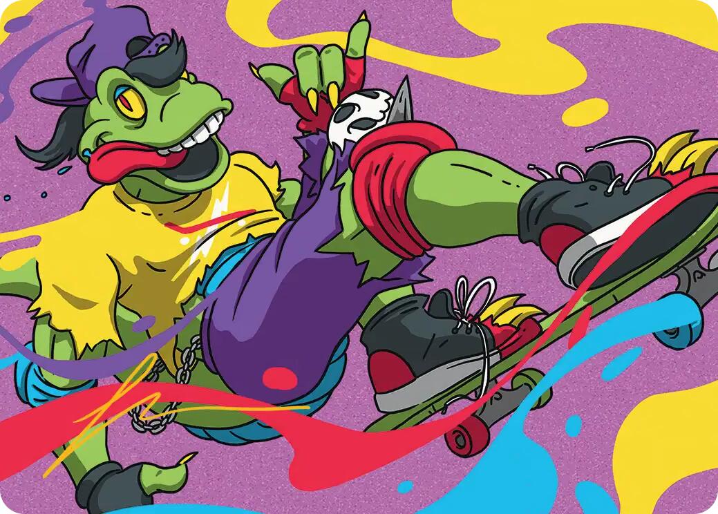 Mondo Gecko Art Card (Gold-Stamped Signature) [Teenage Mutant Ninja Turtles Art Series] | Empire Gaming NC