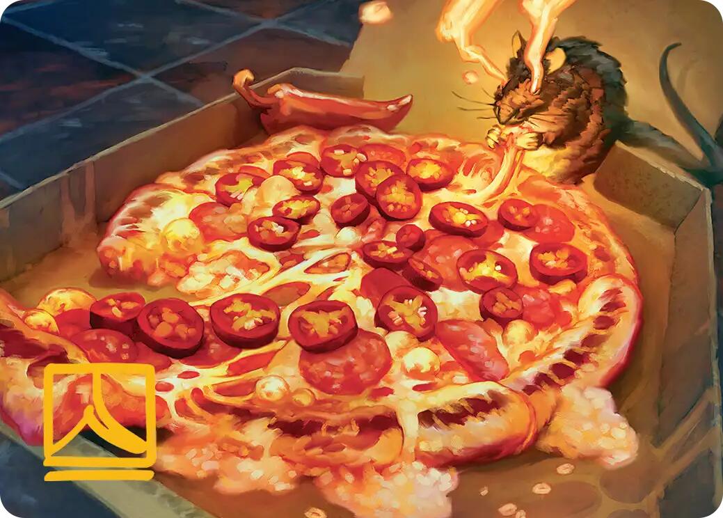 Spicy Oatmeal Pizza Art Card (Gold-Stamped Signature) [Teenage Mutant Ninja Turtles Art Series] | Empire Gaming NC