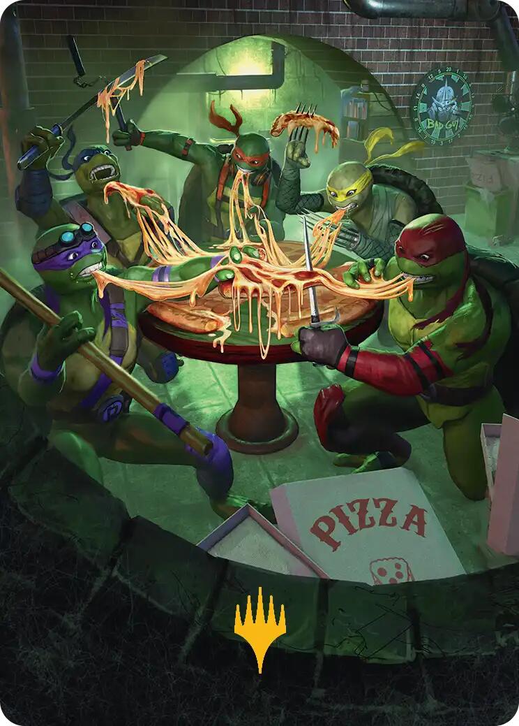 Food Chain Art Card (Gold-Stamped) [Teenage Mutant Ninja Turtles Art Series] | Empire Gaming NC