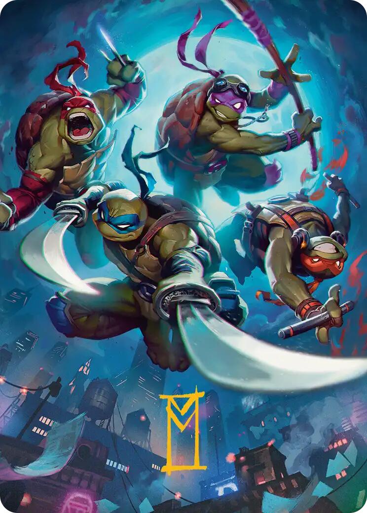 Heroes in a Half Shell Art Card (Gold-Stamped Signature) [Teenage Mutant Ninja Turtles Art Series] | Empire Gaming NC