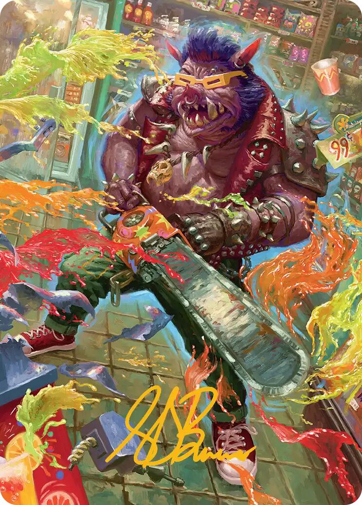 Bebop, Porcine Punk Art Card (Gold-Stamped Signature) [Teenage Mutant Ninja Turtles Art Series] | Empire Gaming NC
