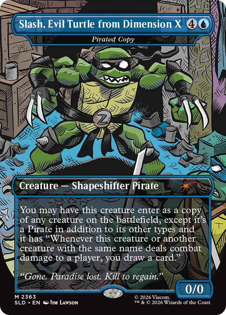 Slash, Evil Turtle from Dimension X - Pirated Copy [Secret Lair Drop Series] | Empire Gaming NC