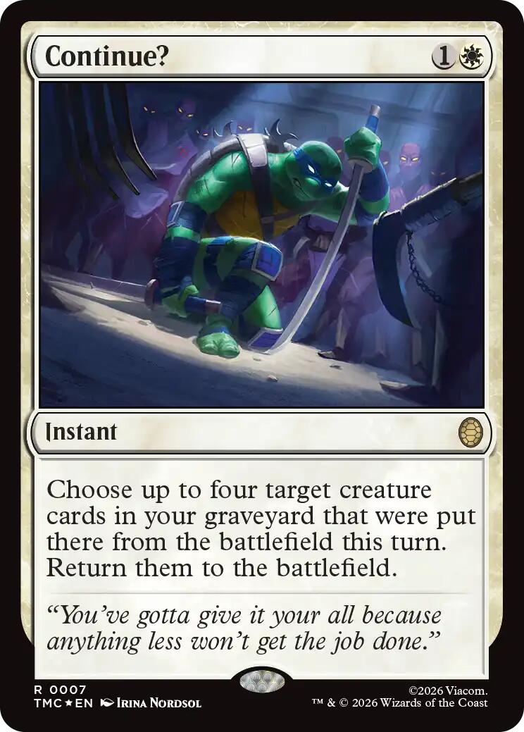 Continue? (Surge Foil) [Teenage Mutant Ninja Turtles Commander] | Empire Gaming NC