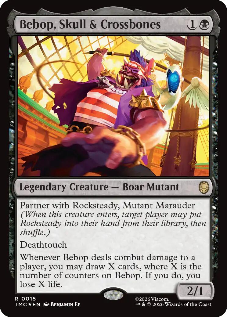 Bebop, Skull & Crossbones (Surge Foil) [Teenage Mutant Ninja Turtles Commander] | Empire Gaming NC