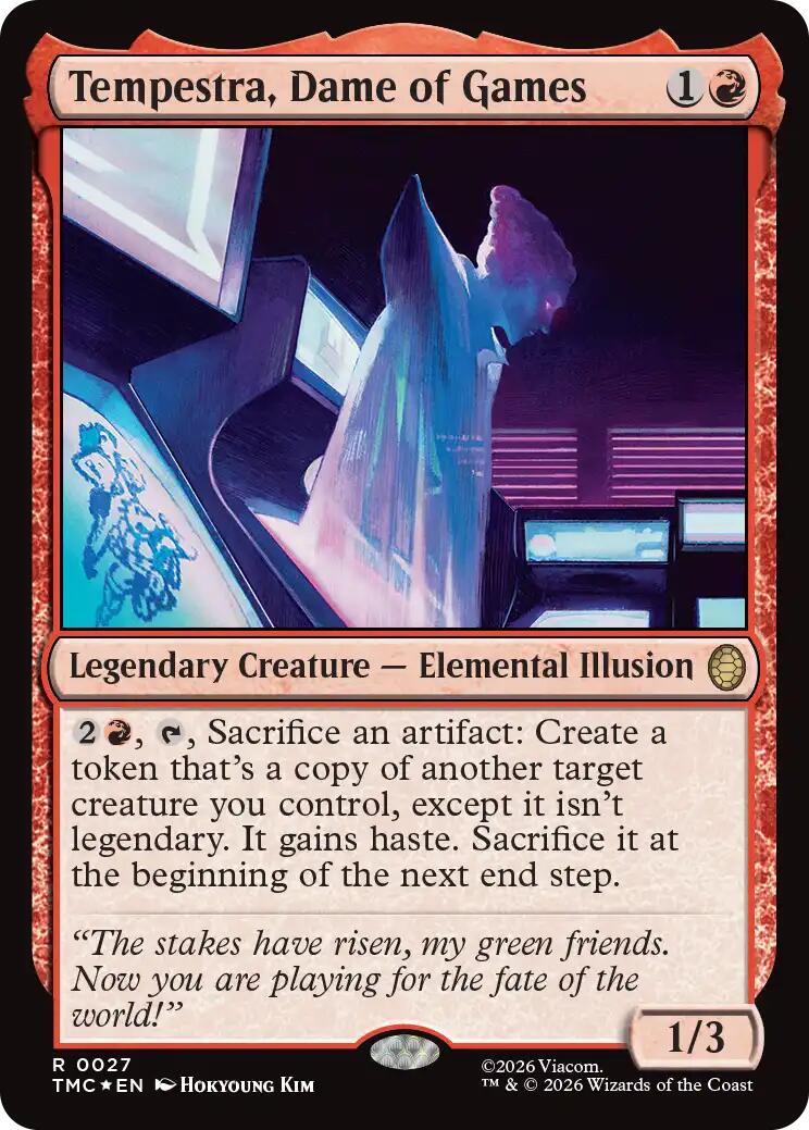 Tempestra, Dame of Games (Surge Foil) [Teenage Mutant Ninja Turtles Commander] | Empire Gaming NC