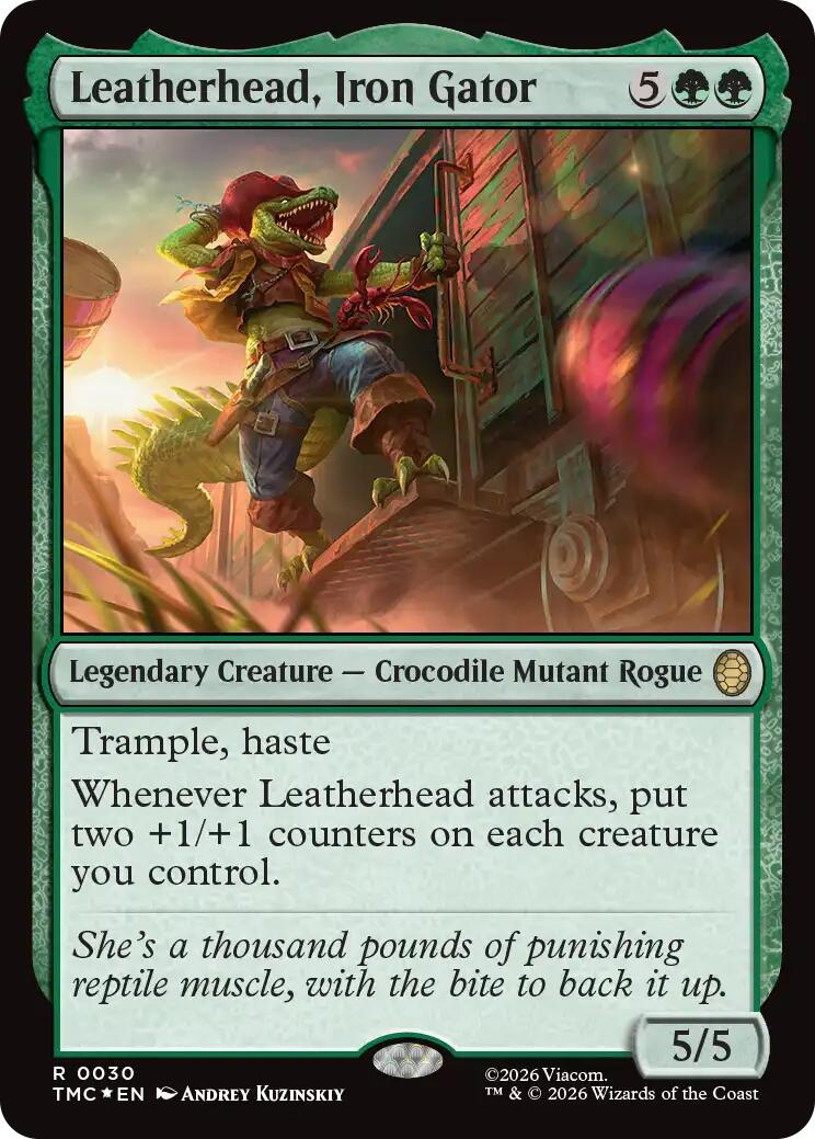 Leatherhead, Iron Gator (Surge Foil) [Teenage Mutant Ninja Turtles Commander] | Empire Gaming NC