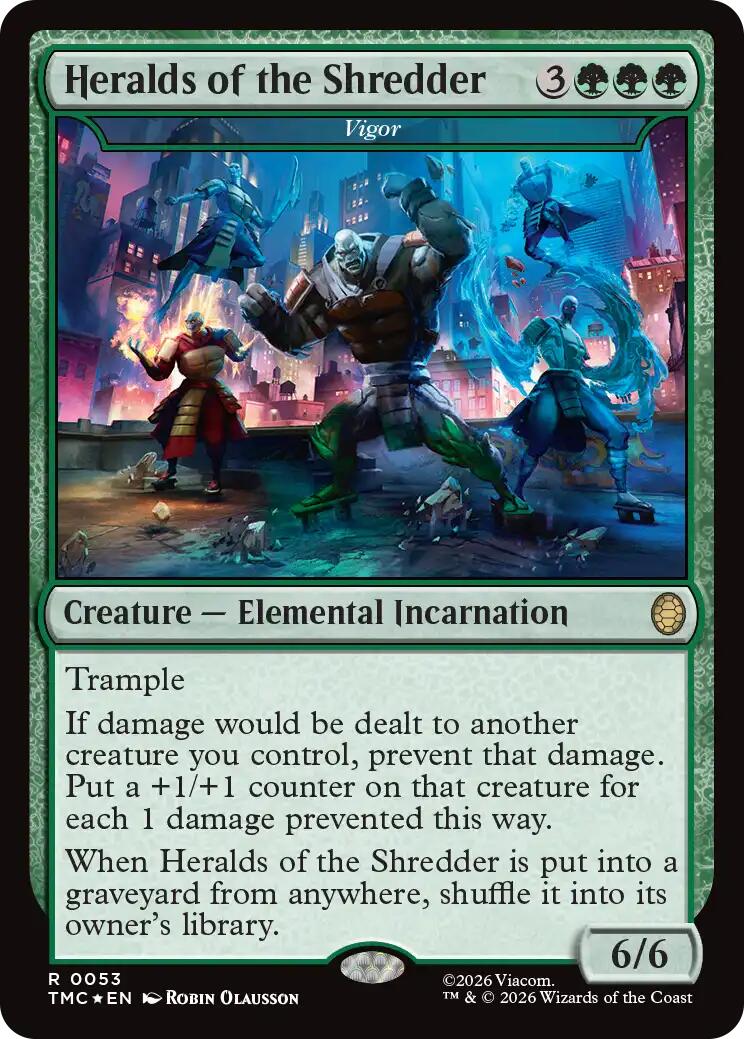 Heralds of the Shredder - Vigor (Surge Foil) [Teenage Mutant Ninja Turtles Commander] | Empire Gaming NC