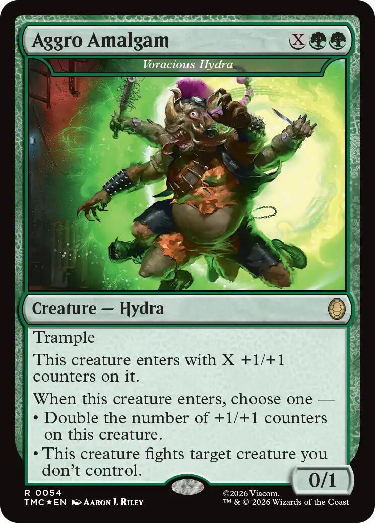 Aggro Amalgam - Voracious Hydra (Surge Foil) [Teenage Mutant Ninja Turtles Commander] | Empire Gaming NC