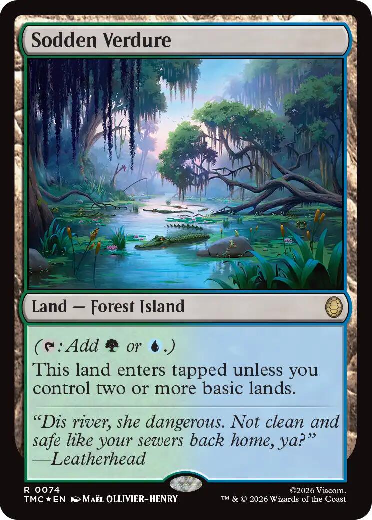 Sodden Verdure (Surge Foil) [Teenage Mutant Ninja Turtles Commander] | Empire Gaming NC
