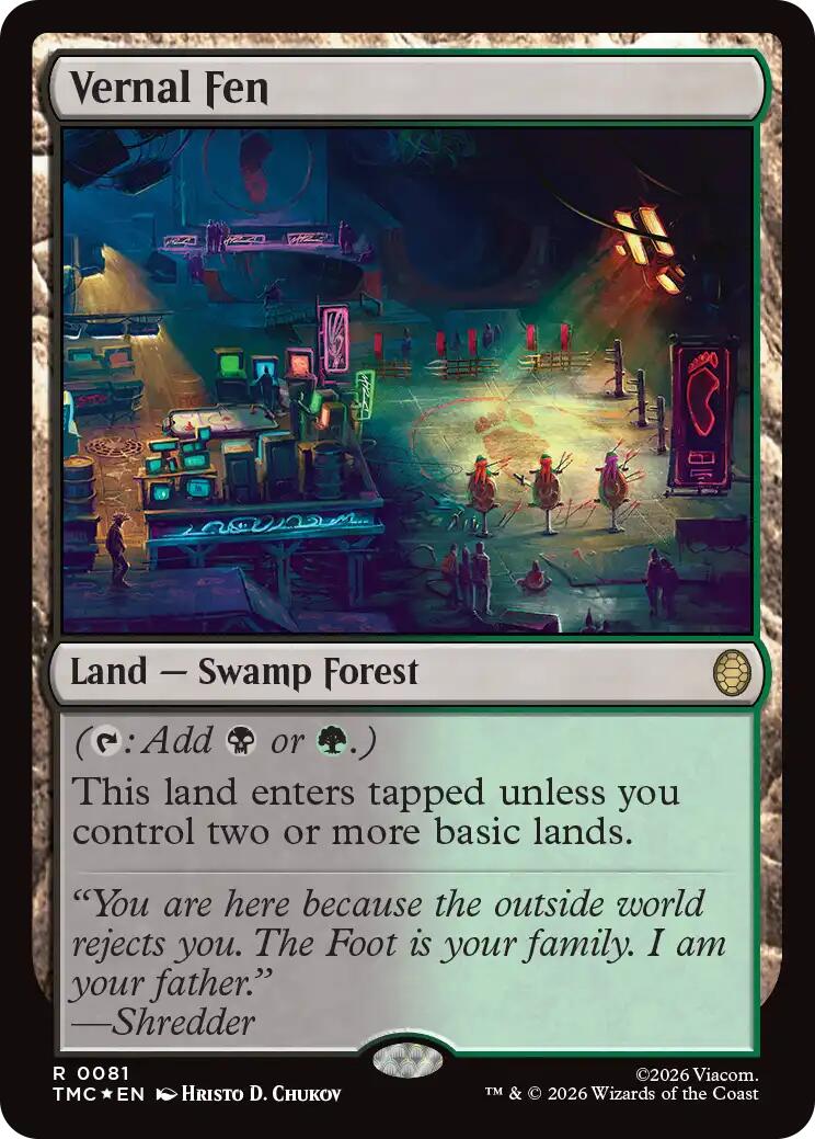 Vernal Fen (Surge Foil) [Teenage Mutant Ninja Turtles Commander] | Empire Gaming NC