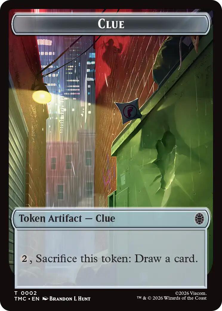 Clue // Rat Double-Sided Token [Teenage Mutant Ninja Turtles Commander Tokens] | Empire Gaming NC