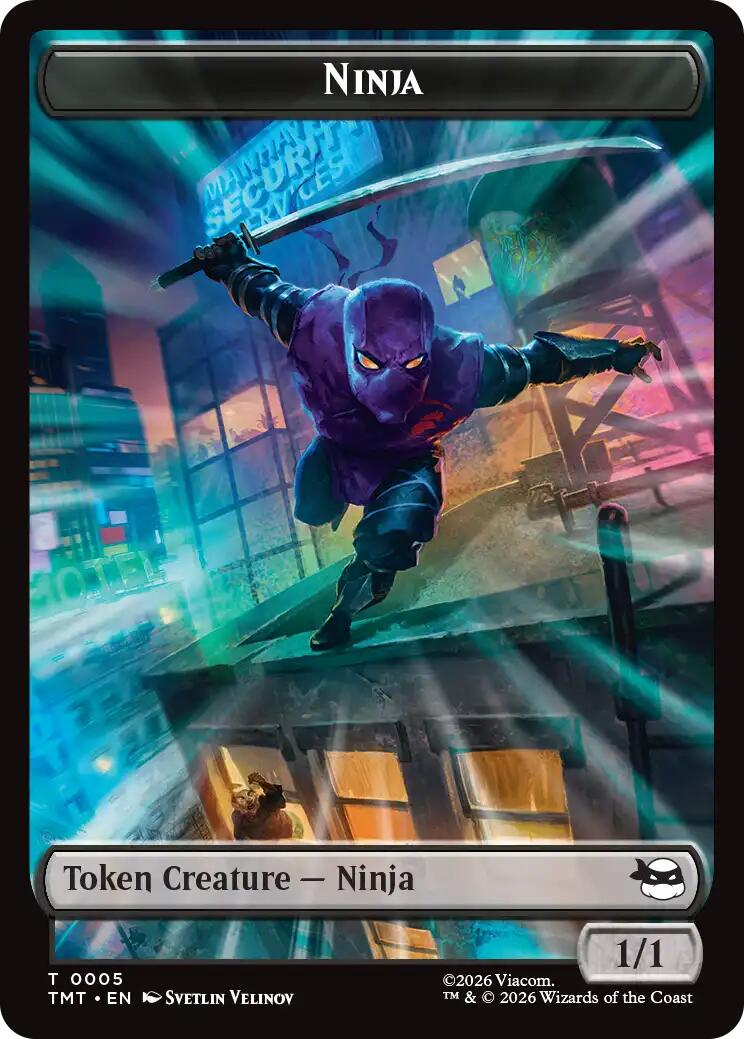 Ninja // Food Double-Sided Token [Teenage Mutant Ninja Turtles Tokens] | Empire Gaming NC