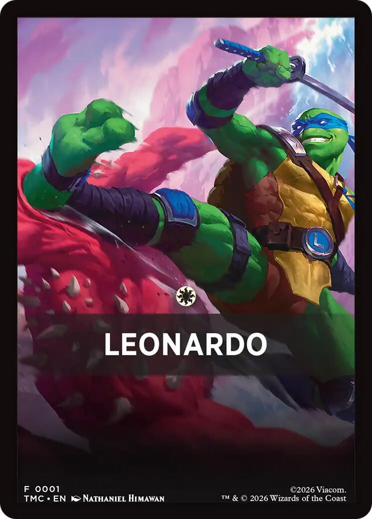 Leonardo Theme Card [Teenage Mutant Ninja Turtles Commander Tokens] | Empire Gaming NC