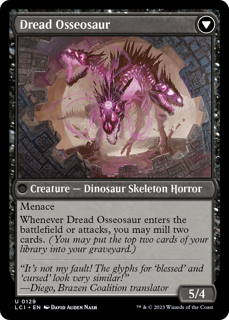 Visage of Dread // Dread Osseosaur [The Lost Caverns of Ixalan] | Empire Gaming NC