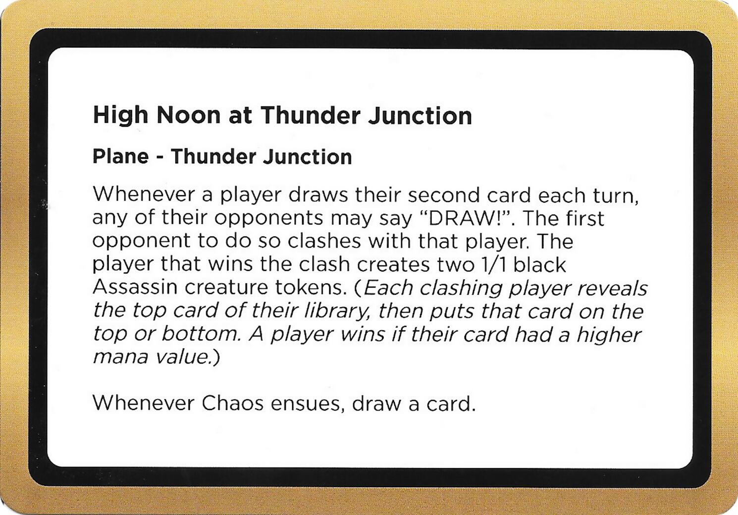 High Noon at Thunder Junction (Black Lotus Unknown Planechase) [Oversize Cards] | Empire Gaming NC