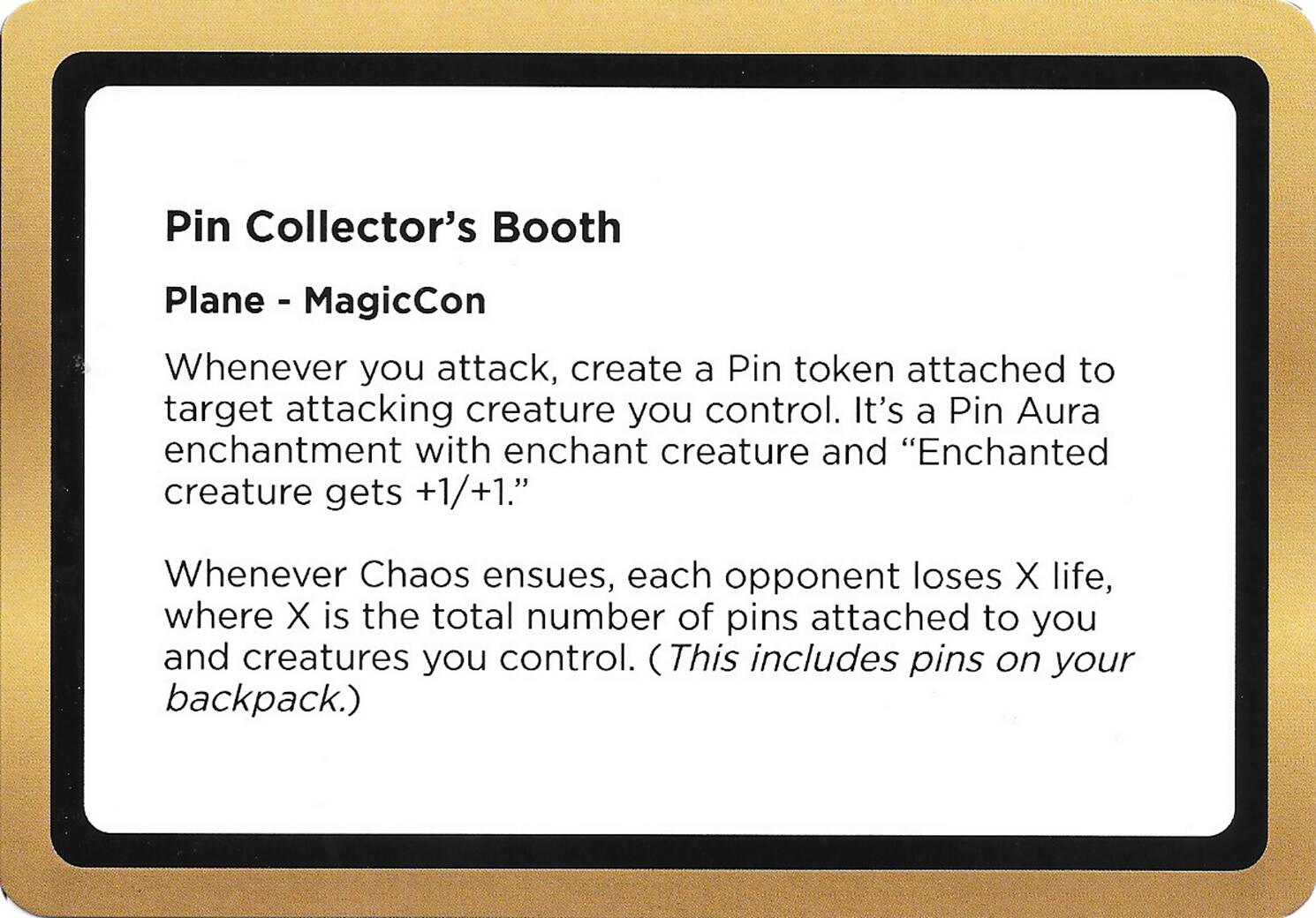 Pin Collector's Booth (Black Lotus Unknown Planechase) [Oversize Cards] | Empire Gaming NC