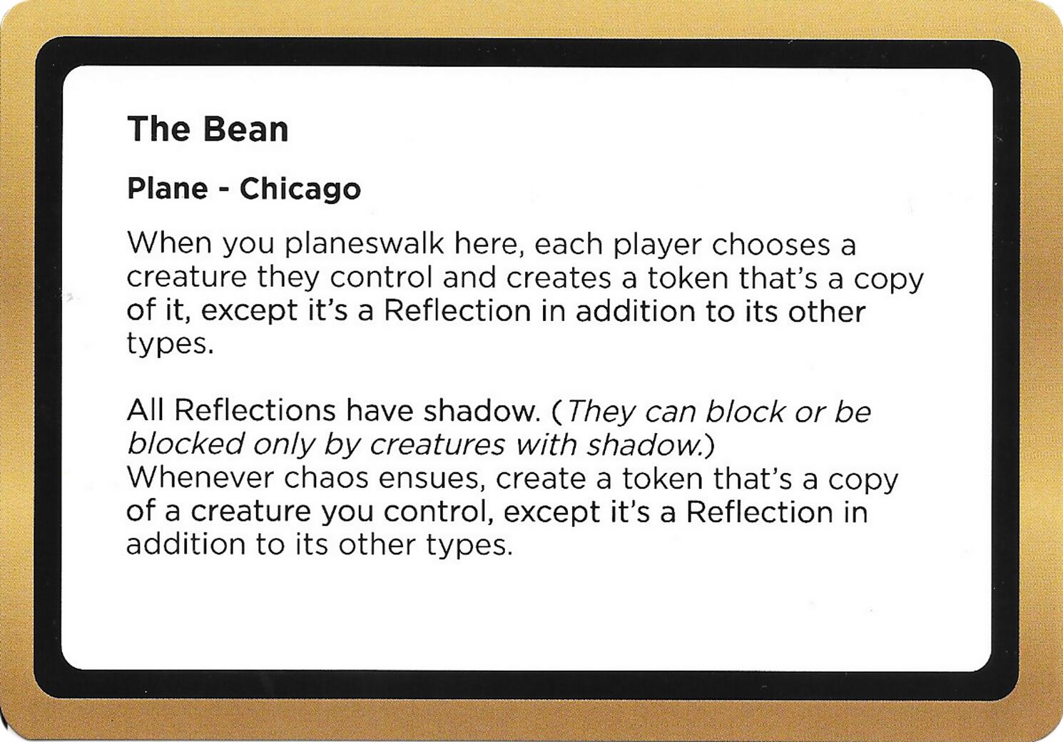 The Bean (Black Lotus Unknown Planechase) [Oversize Cards] | Empire Gaming NC