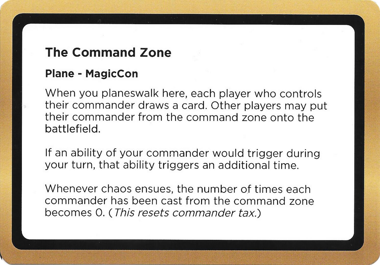 The Command Zone (Black Lotus Unknown Planechase) [Oversize Cards] | Empire Gaming NC