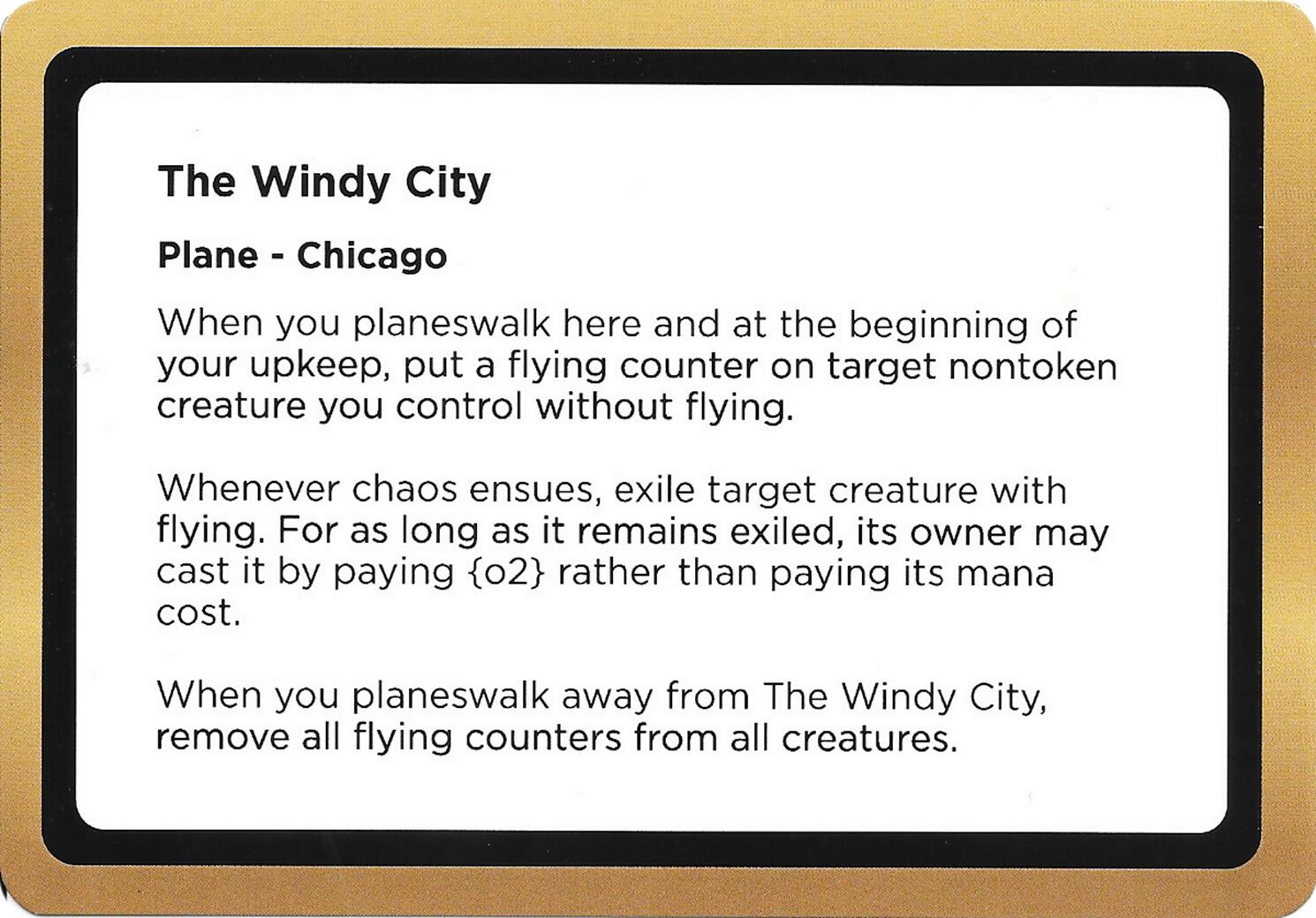 The Windy City (Black Lotus Unknown Planechase) [Oversize Cards] | Empire Gaming NC
