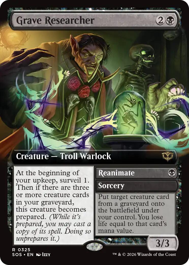 Grave Researcher (Extended Art) [Secrets of Strixhaven] | Empire Gaming NC