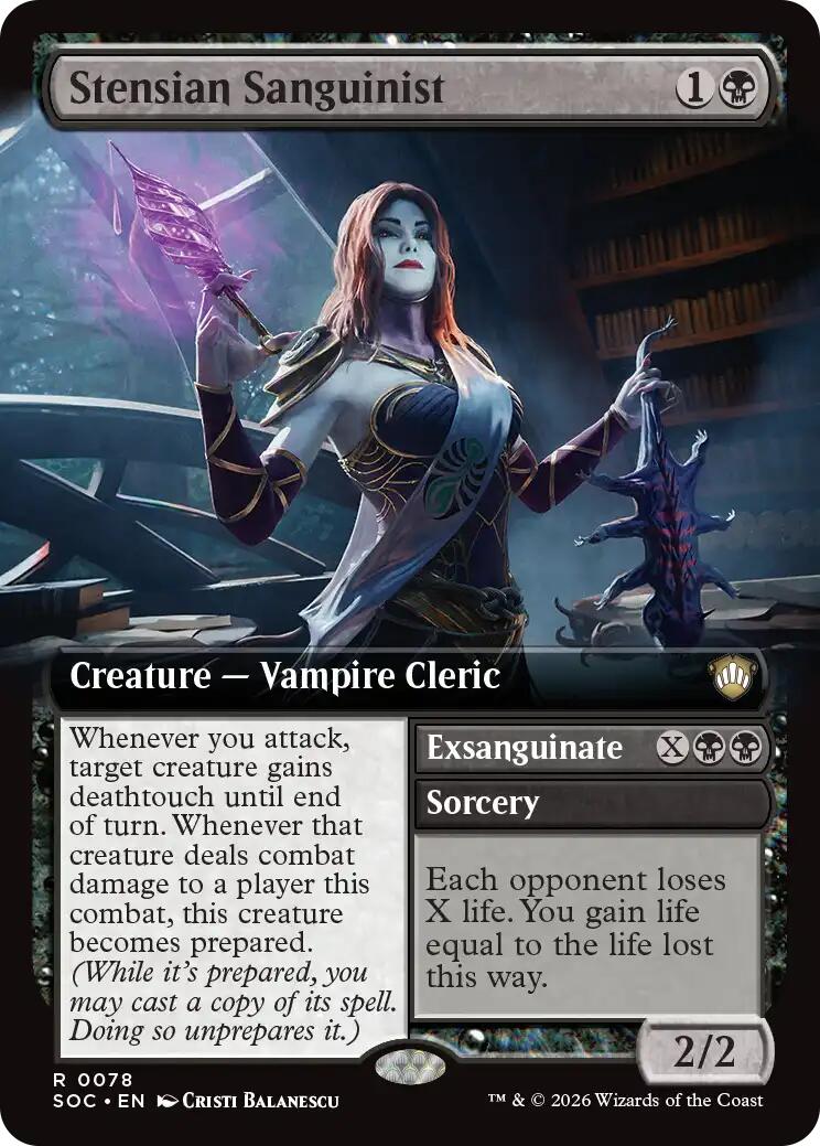 Stensian Sanguinist (Extended Art) [Secrets of Strixhaven Commander] | Empire Gaming NC