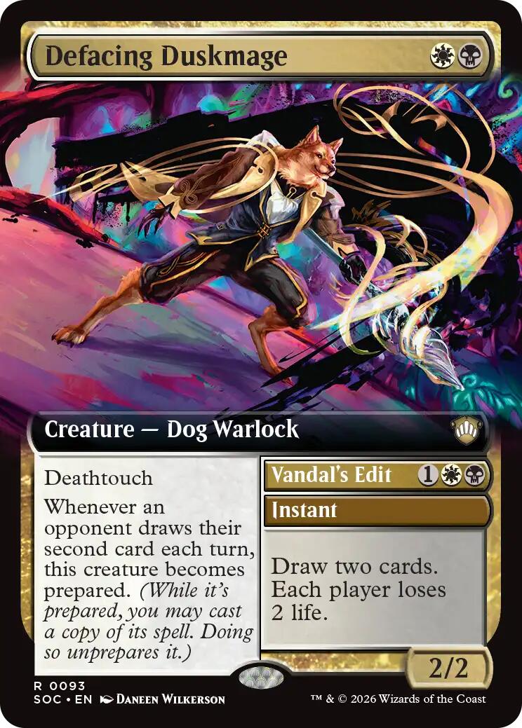 Defacing Duskmage (Extended Art) [Secrets of Strixhaven Commander] | Empire Gaming NC